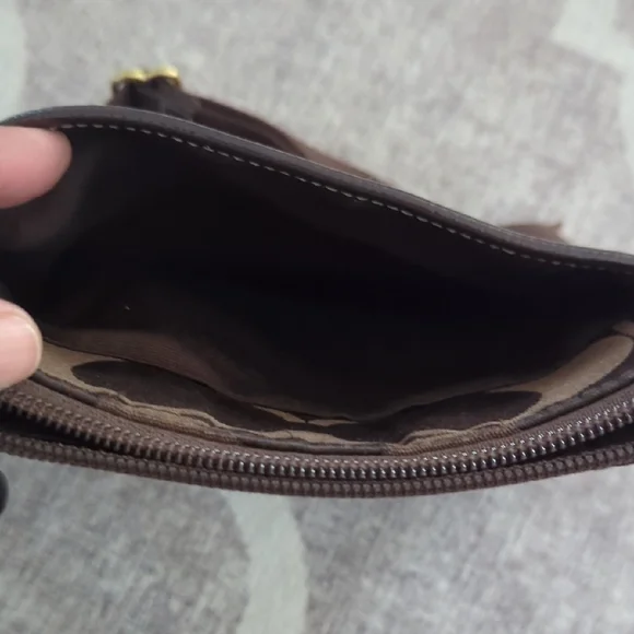 Brown Canvas Crossbody Bag Coach - Picture 5 of 7